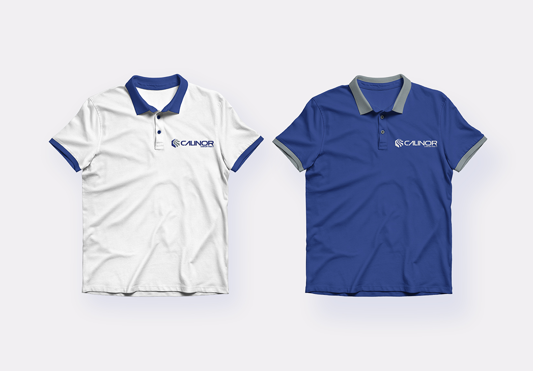Camisetas de polo en mockup Calinor